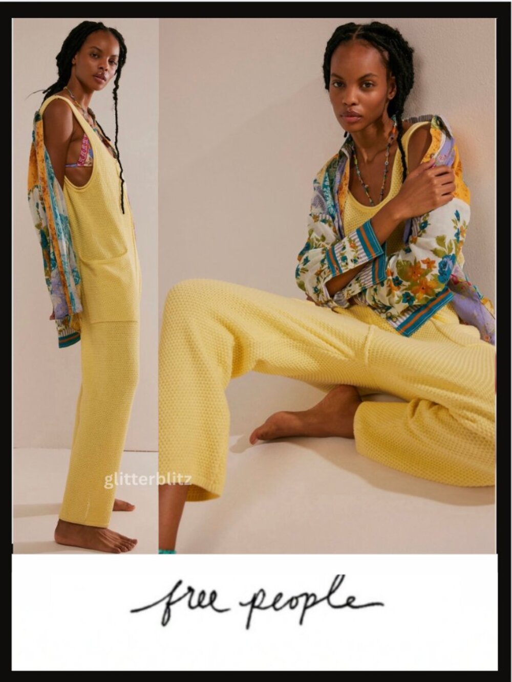 Free People Hailee Sweater Jumper - Yellow Tansey 💛 XS